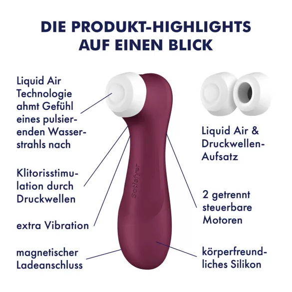 Satisfyer Pro 2 Gen3 - succionador de clítoris inteligente - rojo