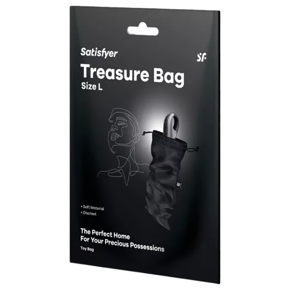 Satisfyer - Bolsa de almacenamiento discreta - tamaño mediano - negro