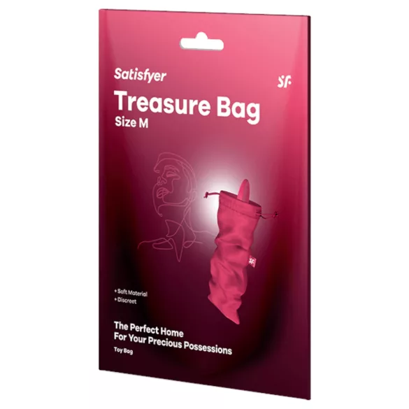 Satisfyer Treasure Bag M - bolsa discreta de almacenamiento - mediana rosa