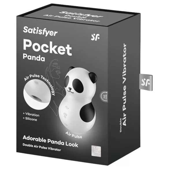Satisfyer Pocket Panda - succionador de clítoris por ondas - negro