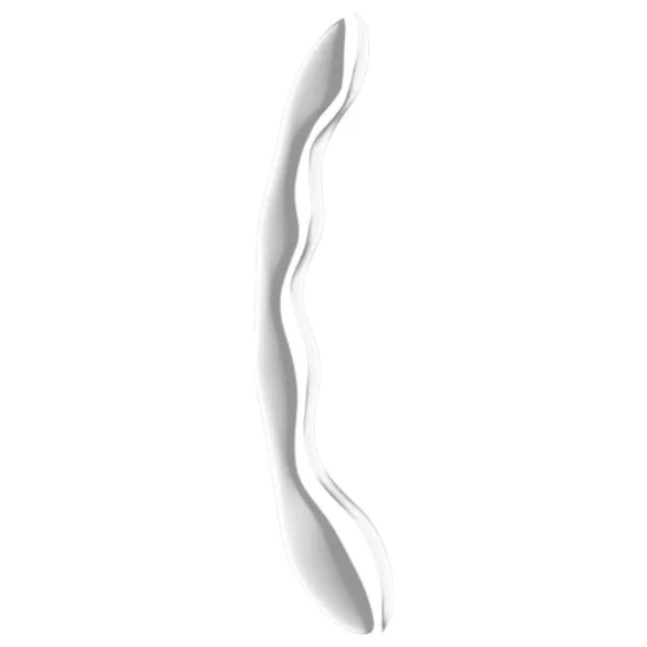 Satisfyer Cosmic Crest 2 - consolador metálico curvado - acero plateado