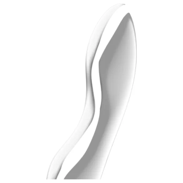 Satisfyer Cosmic Crest 2 - consolador metálico curvado - acero plateado