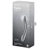 Satisfyer Pure Gravity 1 - dildo acanalado de acero inoxidable - plateado