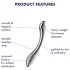 Satisfyer Pure Gravity 1 - dildo acanalado de acero inoxidable - plateado