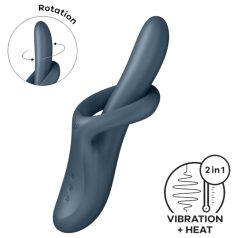   Satisfyer Heat Flex 4 - vibrador con calor para clítoris - silicona gris