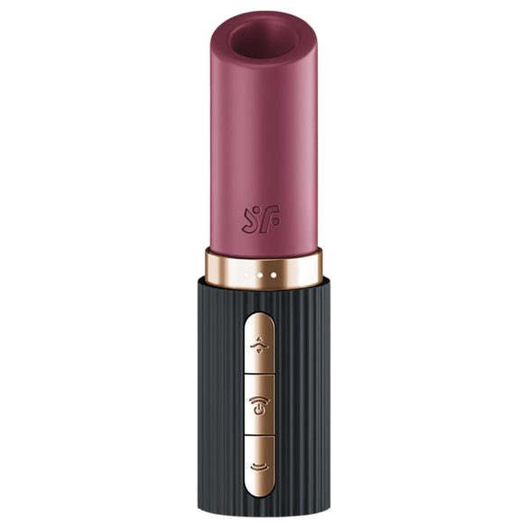 Satisfyer Pro 2 Kiss - Vibrador en forma de lápiz labial con ondas de aire (negro)