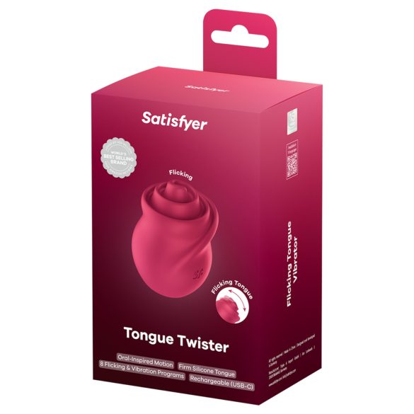 Satisfyer Tongue Twister - vibrador succionador de clítoris con lengua giratoria