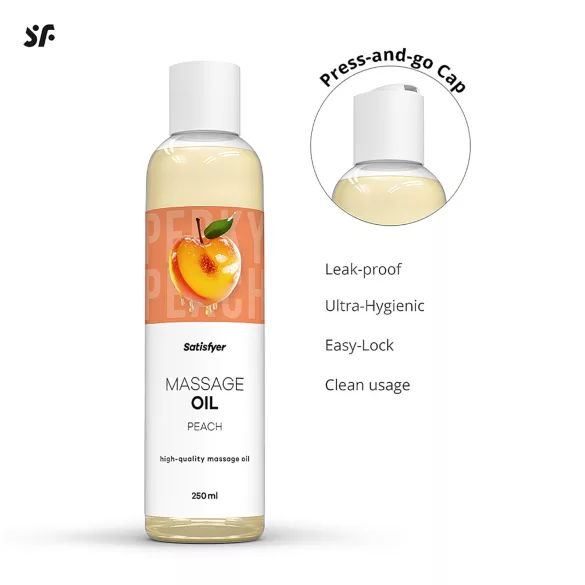 Satisfyer - aceite de masaje aromático - melocotón - 250 ml
