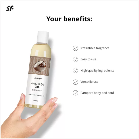 Satisfyer - aceite de masaje corporal - coco - 250ml