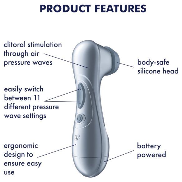 Satisfyer Pro2 Gen2 - succionador de clítoris con ondas de aire - azul