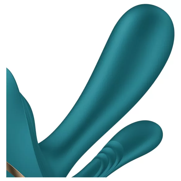 Satisfyer Top Secret+ - vibrador portátil triple estimulación silicona verde