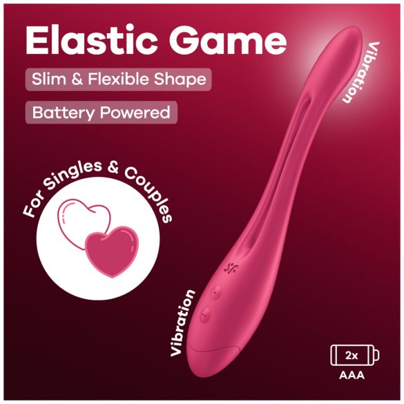 Satisfyer Elastic Game - vibrador para pareja flexible - silicona rosa