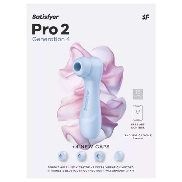 Satisfyer Pro 2 Generación 4 - estimulador de clítoris por ondas de aire (azul)