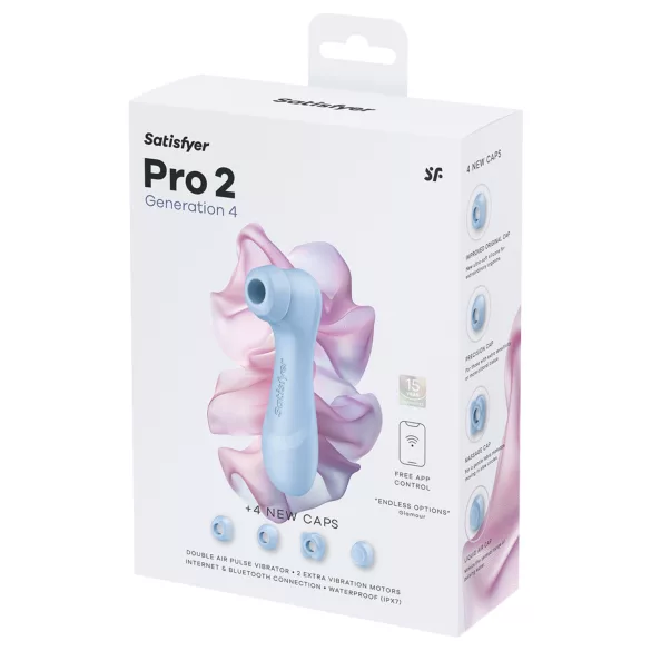 Satisfyer Pro 2 Generación 4 - estimulador de clítoris por ondas de aire (azul)