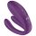 Mrow - Vibrador de pareja recargable, impermeable, 3 motores (púrpura)