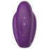 Mrow - Vibrador de pareja recargable, impermeable, 3 motores (púrpura)