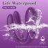 Mrow - Vibrador de pareja recargable, impermeable, 3 motores (púrpura)