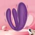 Mrow - Vibrador de pareja recargable, impermeable, 3 motores (púrpura)
