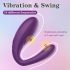 Mrow - Vibrador de pareja recargable, impermeable, 3 motores (púrpura)