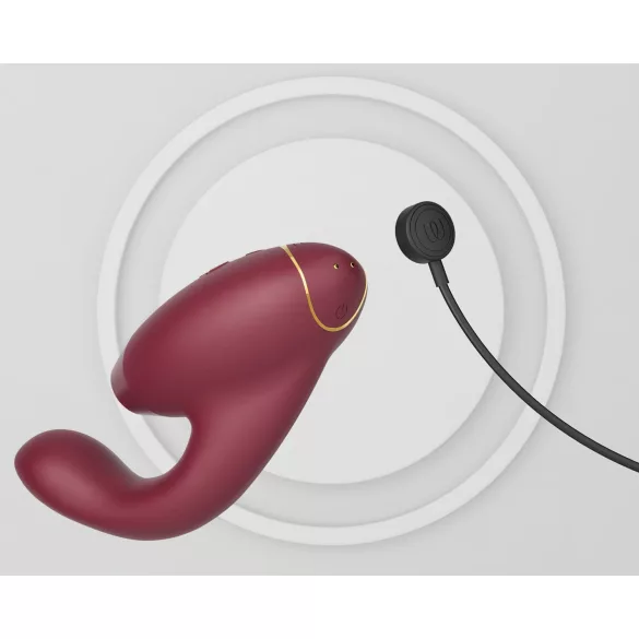 Womanizer Duo 2 - Vibrador doble punto G y clítoris - silicona roja