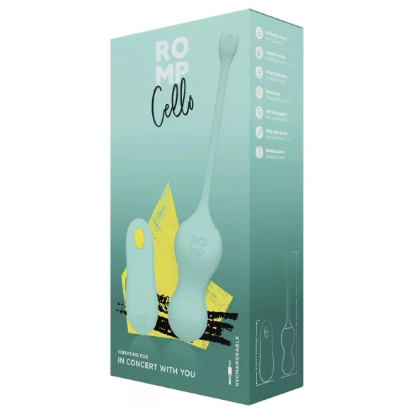 ROMP Cello - bolas chinas vibradoras con control remoto - verde