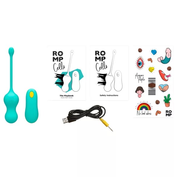 ROMP Cello - bolas chinas vibradoras con control remoto - verde
