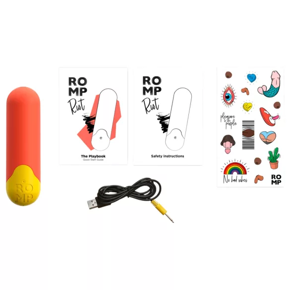 ROMP Riot - mini vibrador tipo bala - compacto - color naranja