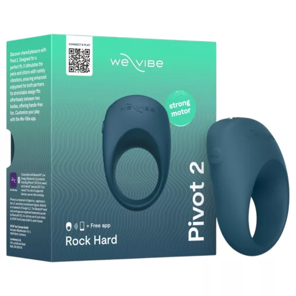 We-Vibe Pivot 2 - Anillo vibrador para el pene con control por app, para hombres (azul)