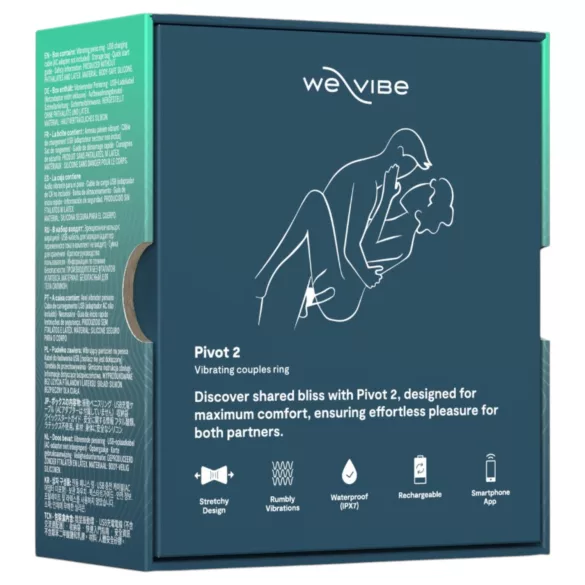 We-Vibe Pivot 2 - Anillo vibrador para el pene con control por app, para hombres (azul)