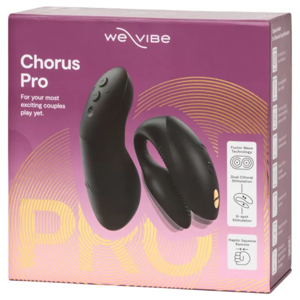 We-Vibe Chorus Pro - vibrador para parejas con control por app y mando a distancia (negro)