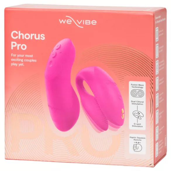 We-Vibe Chorus Pro - Vibrador para parejas con mando a distancia y app (rosa)