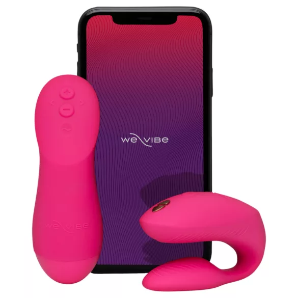 We-Vibe Chorus Pro - Vibrador para parejas con mando a distancia y app (rosa)