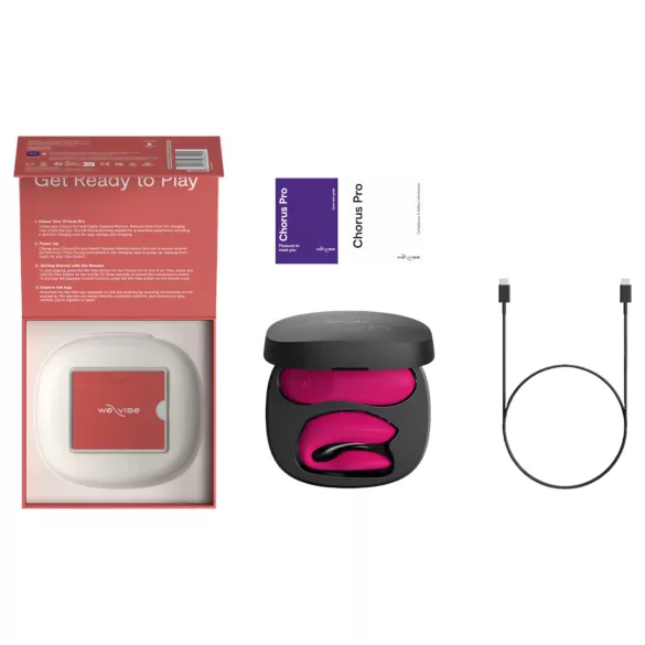 We-Vibe Chorus Pro - Vibrador para parejas con mando a distancia y app (rosa)