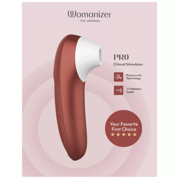 Womanizer Pro - estimulador de clítoris por ondas de aire (rojo)
