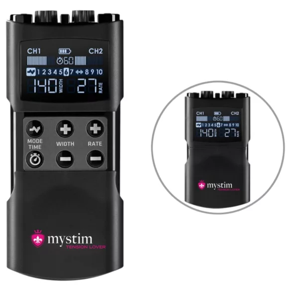 mystim Tension Lover 2 - set electroestimulador digital - negro