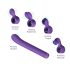 Varita Mágica - vibrador con cabezales intercambiables (lila)