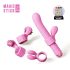 Varita Mágica - vibrador con accesorios intercambiables (rosa)