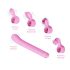 Varita Mágica - vibrador con accesorios intercambiables (rosa)