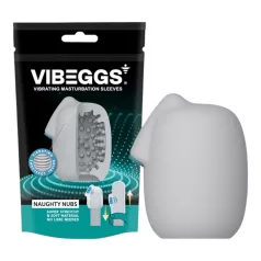 VIBEGGS - Huevo vibrador con texturas - masturbador blanco