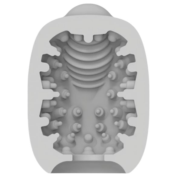 VIBEGGS - Huevo vibrador con texturas - masturbador blanco