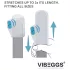 VIBEGGS Ribs Delight - masturbador vibrador tipo huevo - blanco