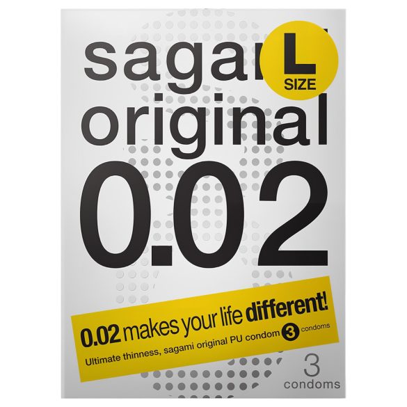 Sagami Original 0,02 L - preservativo ultrafino - 58 mm - 3 unidades