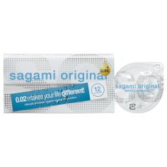   Sagami Original 0.02 - preservativo extra lubricado - 55mm - 12 unidades