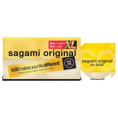   Sagami Original 0,02 XL - preservativo extragrande - 61mm - 12 unidades