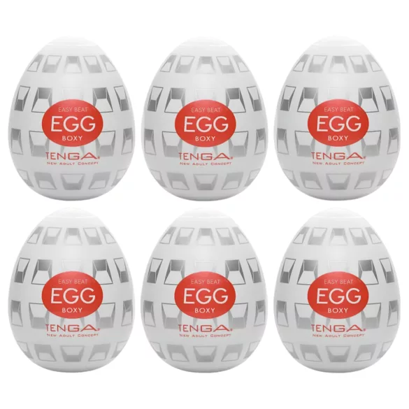 TENGA Egg Boxy - masturbador masculino en forma de huevo - paquete de 6 unidades