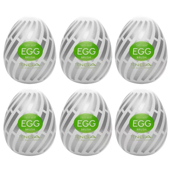 TENGA Egg Brush - masturbador masculino en forma de huevo - paquete 6 unidades