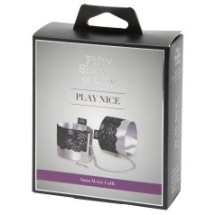 Fifty Shades of Grey - esposas de satén - color plata