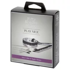   Cincuenta sombras de Grey Play Nice - pinzas para pezones con collar (plata)