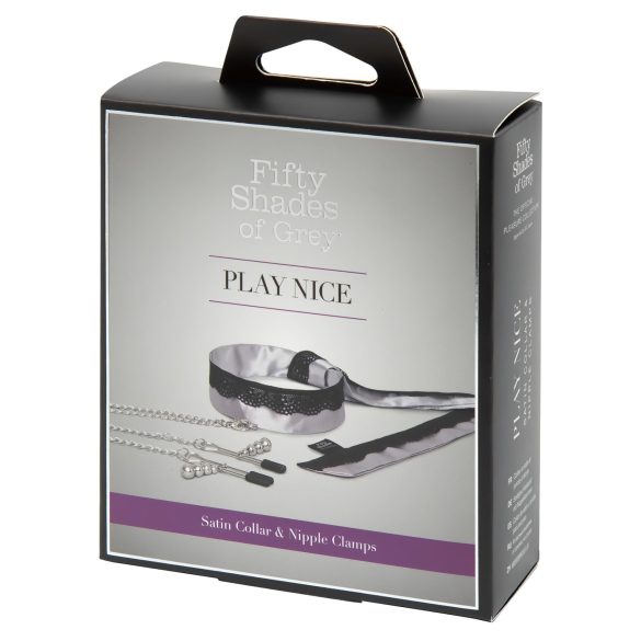 Las cincuenta sombras de Grey - pinzas con collar (plateado)