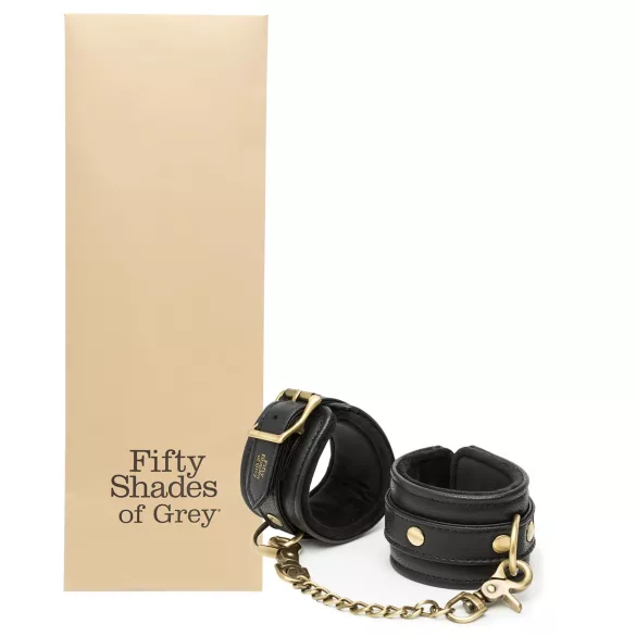 Fifty Shades of Grey - esposas para muñeca - piel sintética negra